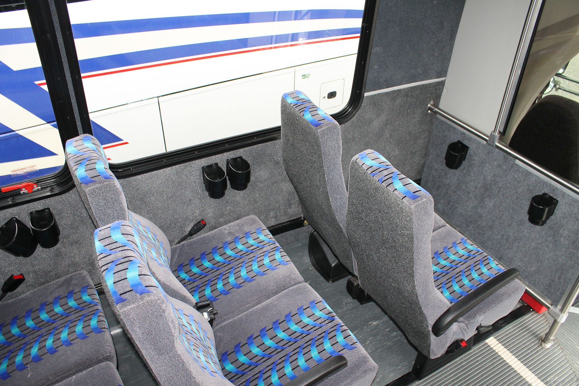Seat design inside passenger bus